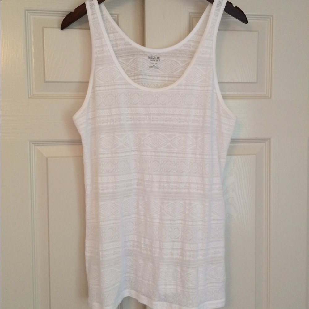 Mossimo White “Lace” Tank Top